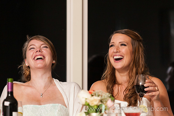 ladies laughing during speeches