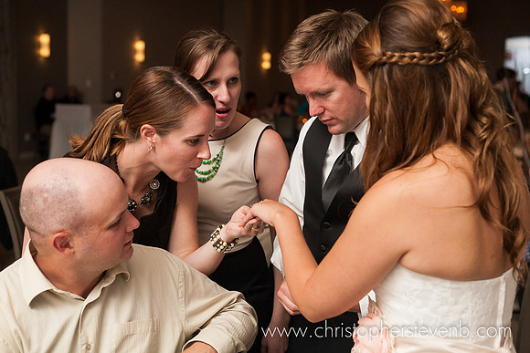 woman admiring wedding ring