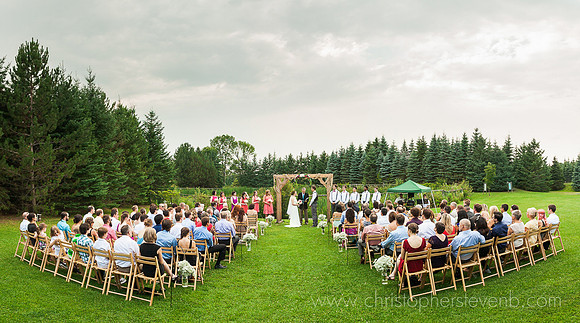 Wide view of Saunders Farm ceremony venue