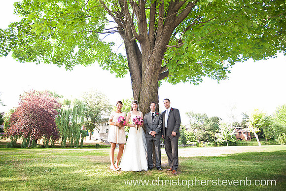 Group photo under tree at Brown's Inlet Park